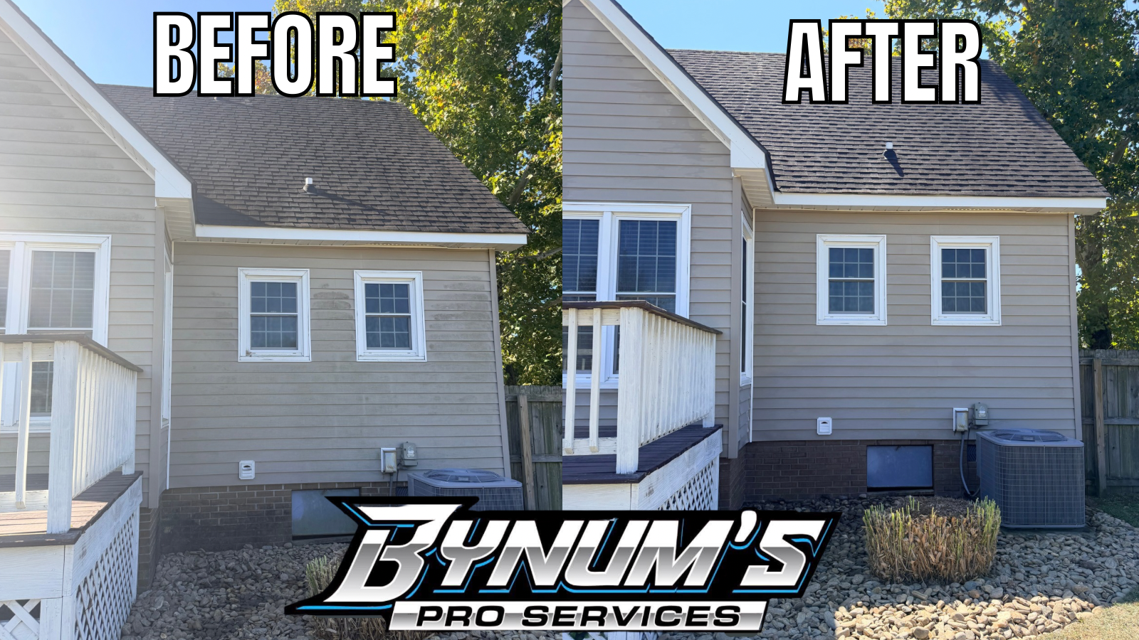 Before and after cleaning